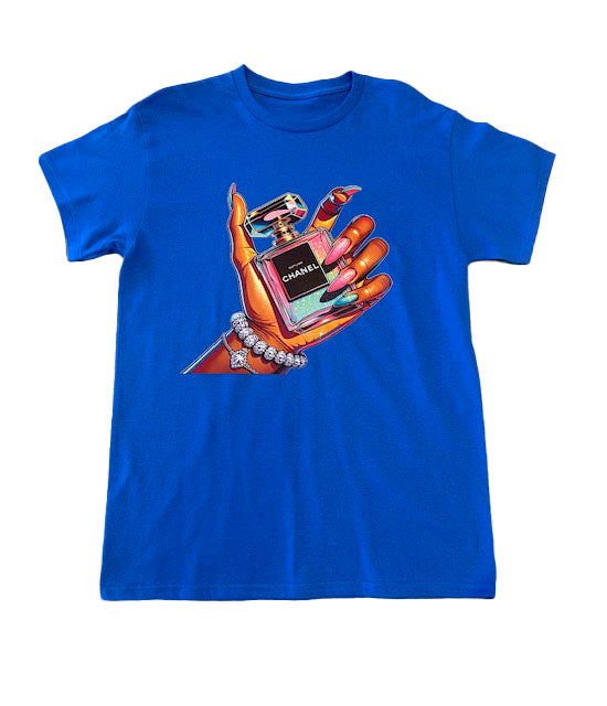 CHANEL BLUE WOMEN'S T-SHIRT
