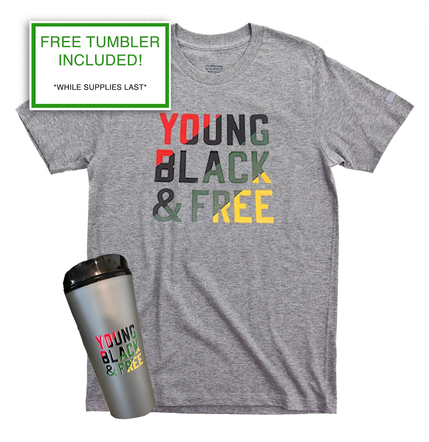 YOUNG BLACK & FREE MEN'S TSHIRT + SPECIAL GIFT