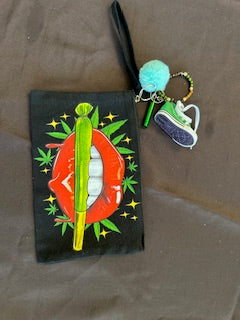 SMALL ZIPPER BAG WITH KEY CHAIN