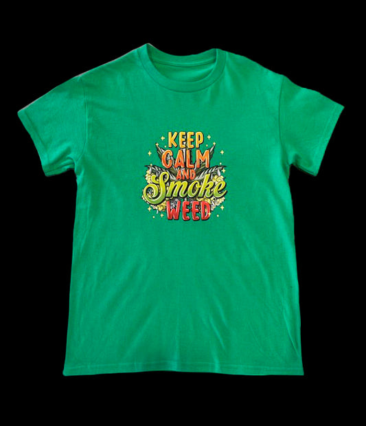 KEEP CALM AND SMOKE WEED WOMEN'S T-SHIRT
