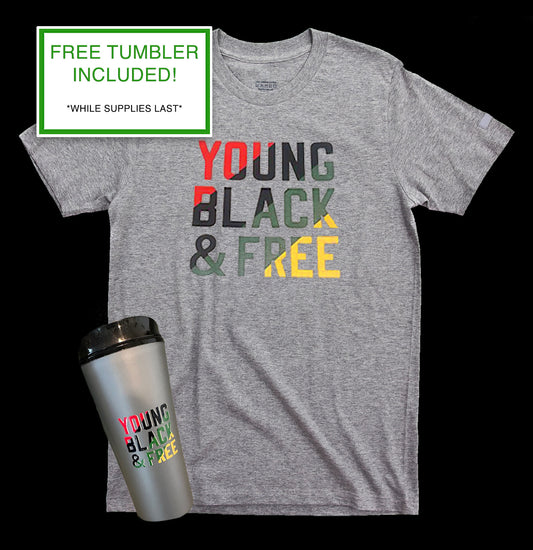 YOUNG BLACK & FREE MEN'S TSHIRT + SPECIAL GIFT